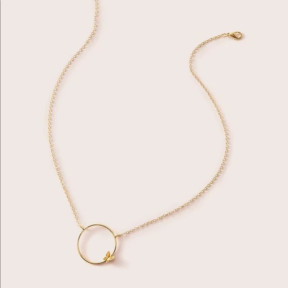 • Cheyenne • Delicate Butterfly Ring Necklace - Picture 2 of 4